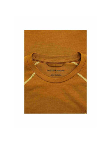 Koszulka termiczna peak performance magic crew wool-blend baselayer women brązowy