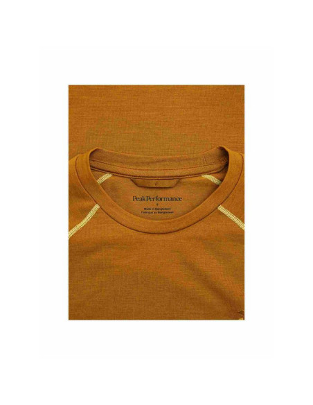 Koszulka termiczna peak performance magic crew wool-blend baselayer women brązowy