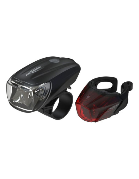 Ansmann 1600-0254 światło do roweru oświetlenie tylne + przednie (zestaw) led