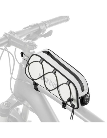 Torba na ramę 0,7l rockbros tl004 road to sky wodoodporna – biała