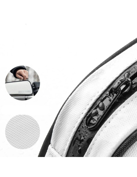 Torba na ramę 0,7l rockbros tl004 road to sky wodoodporna – biała