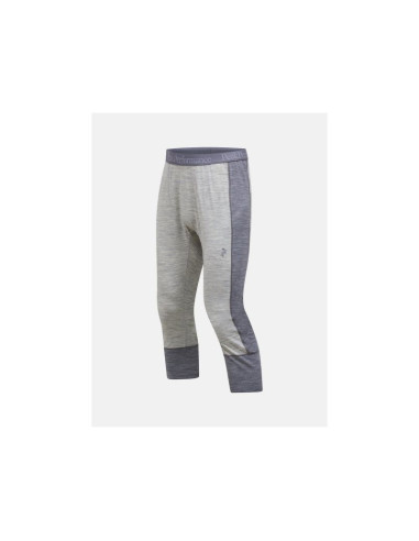 Spodnie termiczne peak performance magic 3/4 long johns wool-blend baselayer men szary
