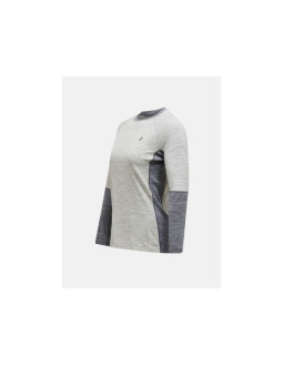 Koszulka termiczna peak performance magic crew wool-blend baselayer women szary 2