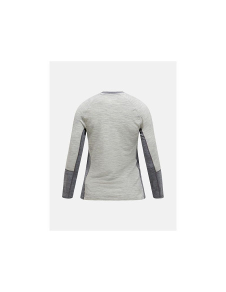 Koszulka termiczna peak performance magic crew wool-blend baselayer women szary