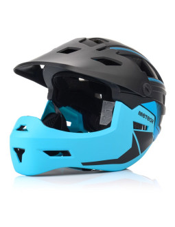 Kask rowerowy full-face meteor hydra m 55-58 cm czarny/niebieski