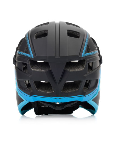 Kask rowerowy full-face meteor hydra m 55-58 cm czarny/niebieski