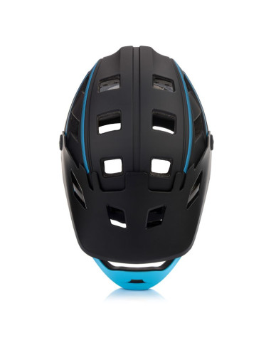 Kask rowerowy full-face meteor hydra m 55-58 cm czarny/niebieski