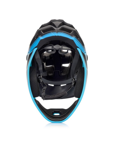 Kask rowerowy full-face meteor hydra m 55-58 cm czarny/niebieski