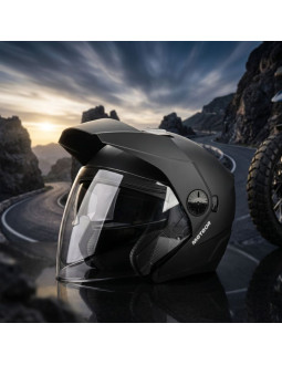 Kask motocyklowy meteor hekato l 59-60 cm czarny 2