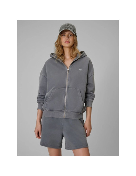 Bluza dresowa oversize z kapturem damska 4f 4frss26tswsf3189-27s