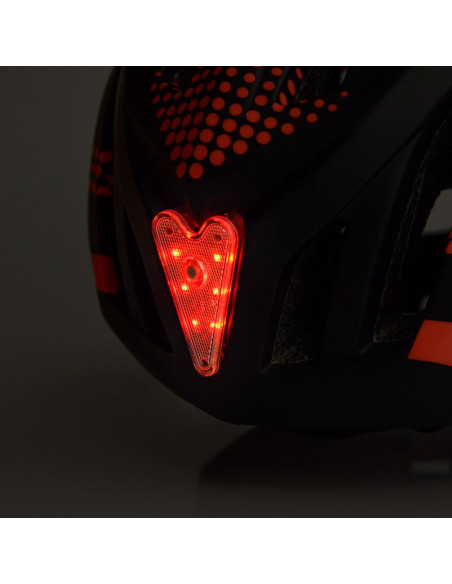 Kask rowerowy full-face meteor lupus s 48-52 cm czarny/czerwony