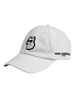 Czapka z daszkiem karl lagerfeld paris choupette strapback biała - l5wh7944 wht