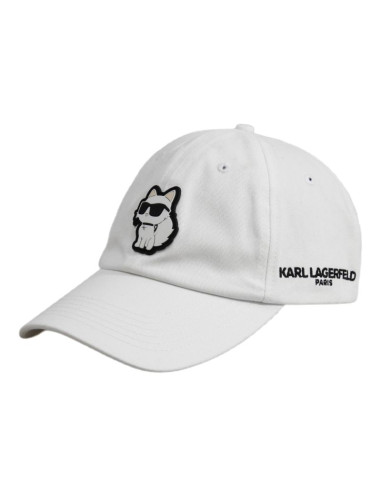 Czapka z daszkiem karl lagerfeld paris choupette strapback biała - l5wh7944 wht