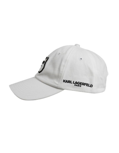 Czapka z daszkiem karl lagerfeld paris choupette strapback biała - l5wh7944 wht