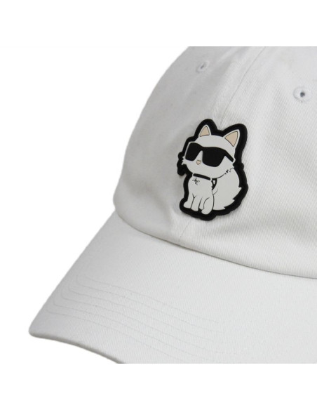 Czapka z daszkiem karl lagerfeld paris choupette strapback biała - l5wh7944 wht