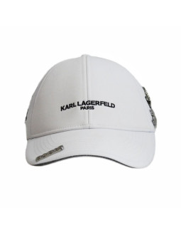 Czapka z daszkiem karl lagerfeld paris strapback biała - l5wh7947-wht 2