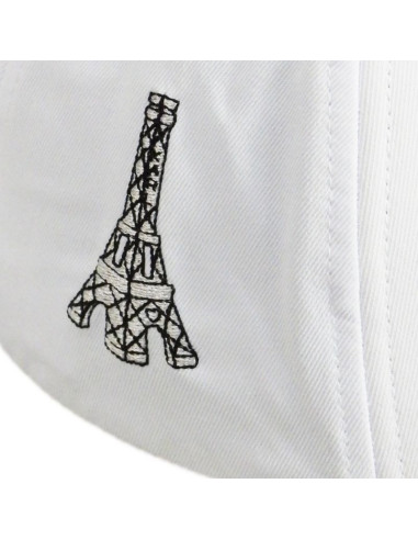 Czapka z daszkiem karl lagerfeld paris strapback biała - l5wh7947-wht