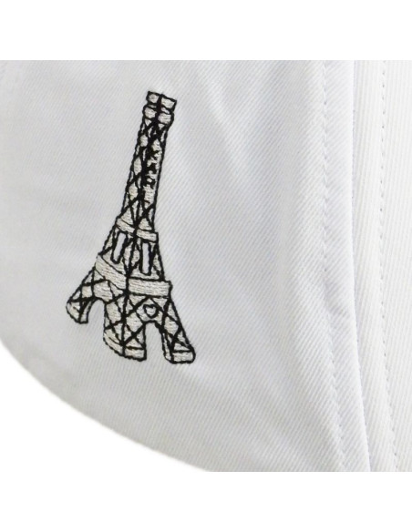 Czapka z daszkiem karl lagerfeld paris strapback biała - l5wh7947-wht