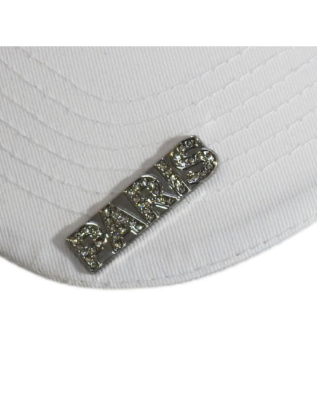 Czapka z daszkiem karl lagerfeld paris strapback biała - l5wh7947-wht