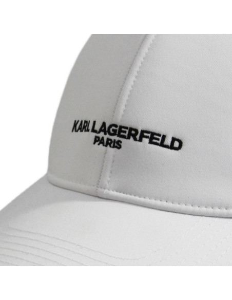 Czapka z daszkiem karl lagerfeld paris strapback biała - l5wh7947-wht