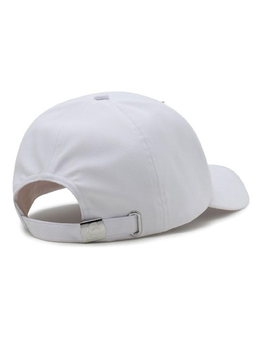 Czapka z daszkiem karl lagerfeld charms pins strapback biała - l4wh7608