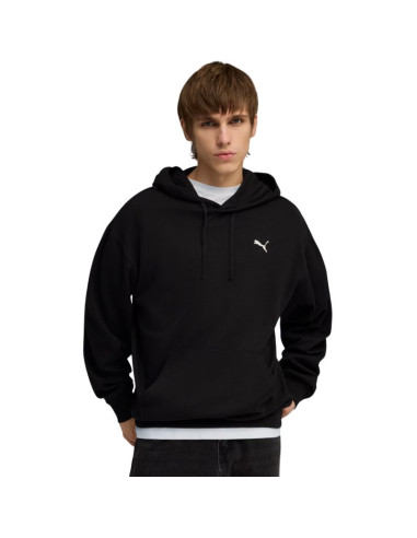 Bluza męska puma ess elevated relaxed hoodie czarna 692019 01