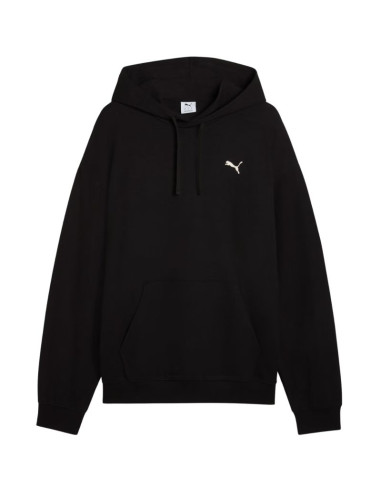 Bluza męska puma ess elevated relaxed hoodie czarna 692019 01