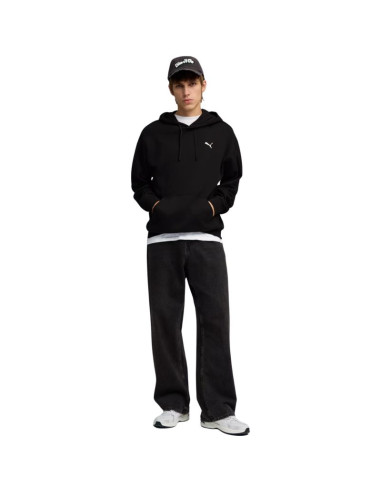 Bluza męska puma ess elevated relaxed hoodie czarna 692019 01