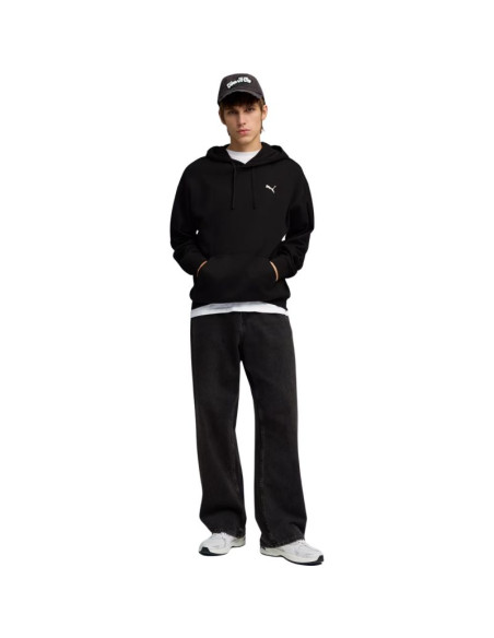 Bluza męska puma ess elevated relaxed hoodie czarna 692019 01