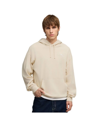 Bluza męska puma ess elevated relaxed hoodie beżowa 692019 87
