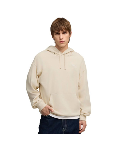 Bluza męska puma ess elevated relaxed hoodie beżowa 692019 87