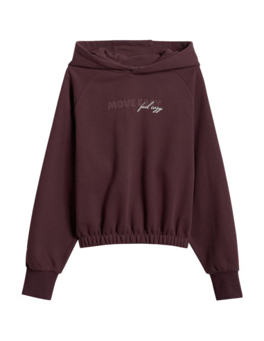 Bluza damska 4f f2175 ciemnorązowa 4fwss26tswsf2175 80s