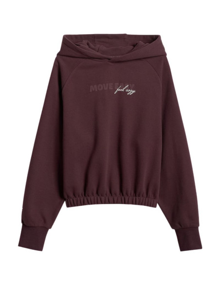 Bluza damska 4f f2175 ciemnorązowa 4fwss26tswsf2175 80s