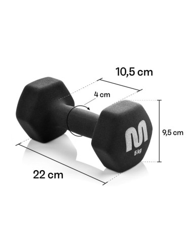 Zestaw hantli żeliwnych 2x5 kg meteor