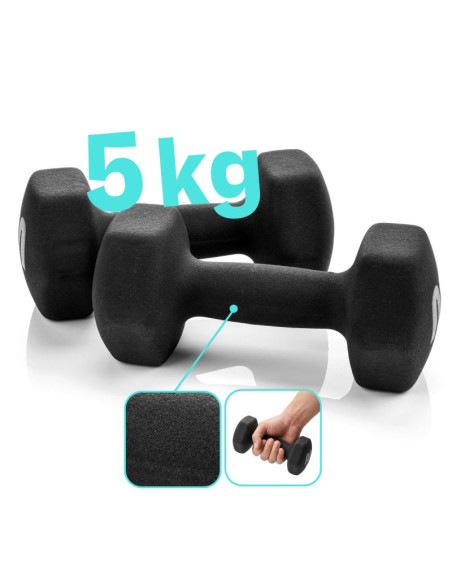 Zestaw hantli żeliwnych 2x5 kg meteor