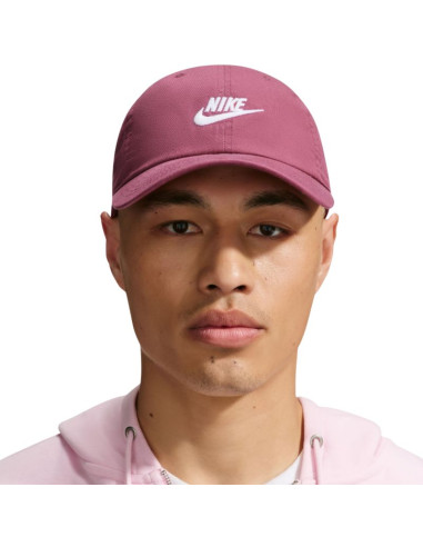 Czapka z daszkiem nike club różowo-biała fb5368 654