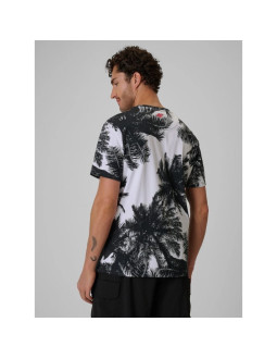 T-shirt regular z nadrukiem męski 4f 4frss26ttshm4302-20a 2