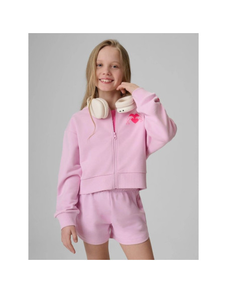 Bluza dresowa loose z kapturem dziewczęca 4f 4fjrss26tswsf2936-56s