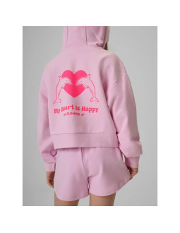 Bluza dresowa loose z kapturem dziewczęca 4f 4fjrss26tswsf2936-56s 2