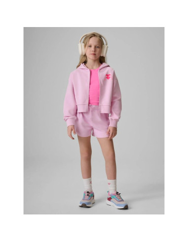 Bluza dresowa loose z kapturem dziewczęca 4f 4fjrss26tswsf2936-56s