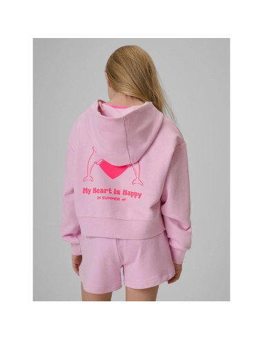 Bluza dresowa loose z kapturem dziewczęca 4f 4fjrss26tswsf2936-56s