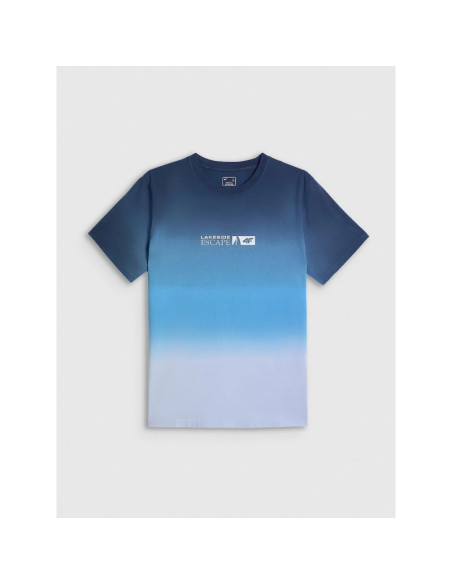 T-shirt regular z nadrukiem męski 4f 4frss26ttshm3995-31s