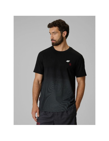 T-shirt regular z nadrukiem męski 4f 4frss26ttshm4040-20a