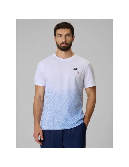 T-shirt regular z nadrukiem męski 4f 4frss26ttshm4040-33a
