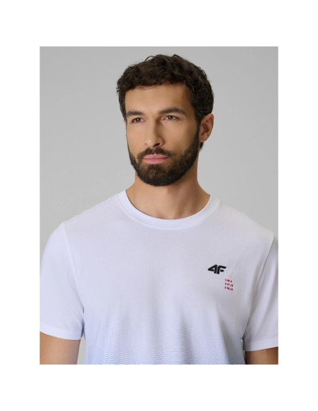 T-shirt regular z nadrukiem męski 4f 4frss26ttshm4040-33a
