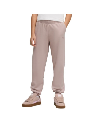 Spodnie dla dzieci puma ess sweatpants cl fl beżowe 684898 89