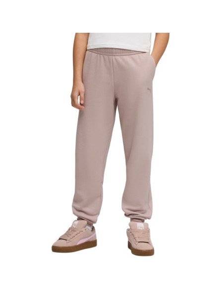 Spodnie dla dzieci puma ess sweatpants cl fl beżowe 684898 89