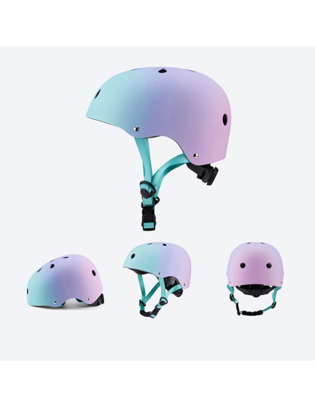 Kask rowerowy bmx/hulajnoga wozinsky 54-58 cm - gradient różowy