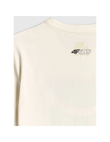 T-shirt regular z nadrukiem męski 4f 4frss26ttshm4291-11s