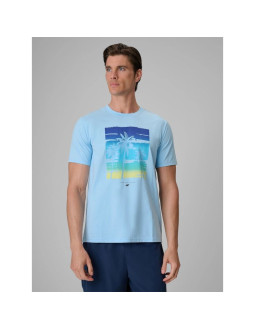 T-shirt regular z nadrukiem męski 4f 4frss26ttshm4291-34s